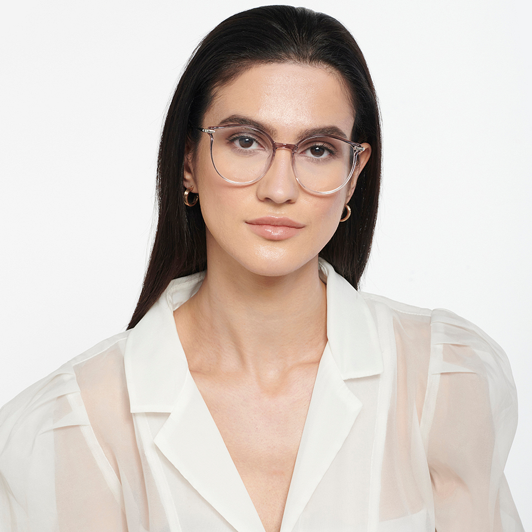 Lenskart Air Online Gray Transparent Full Rim Cat Eye right side