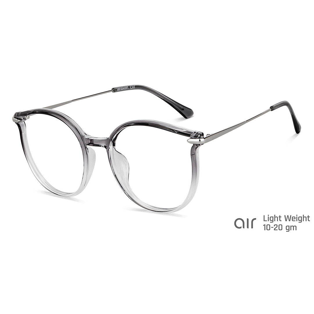 Lenskart Air Online Gray Transparent Full Rim Cat Eye right side
