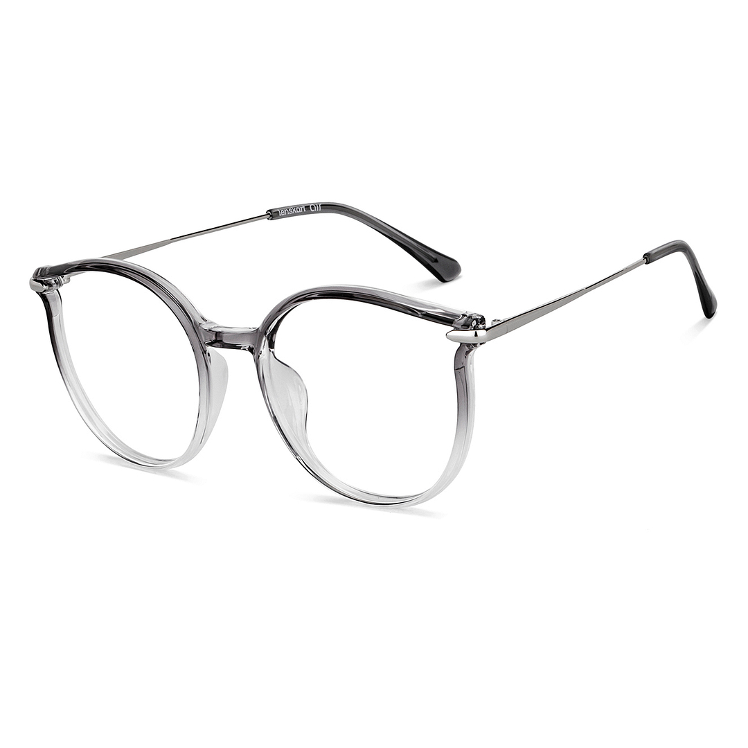Lenskart Air Online Gray Transparent Full Rim Cat Eye right side