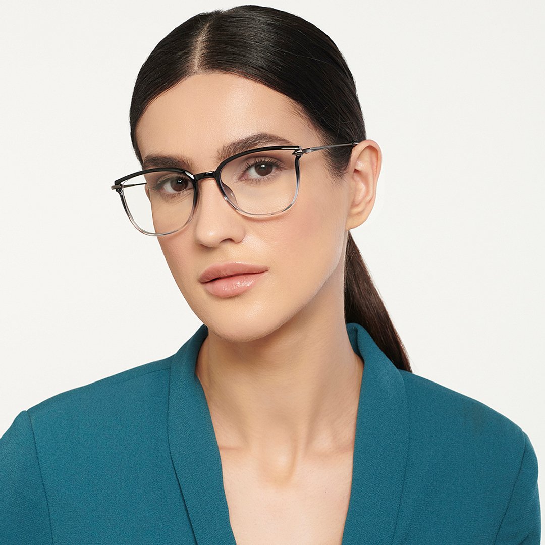 Lenskart Air Black Transparent Full Rim Cat Eye right side