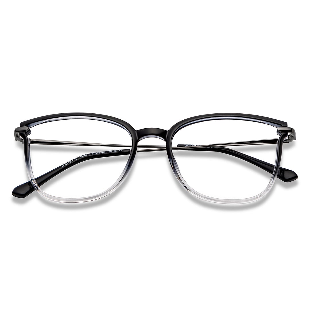 Lenskart Air Black Transparent Full Rim Cat Eye left side