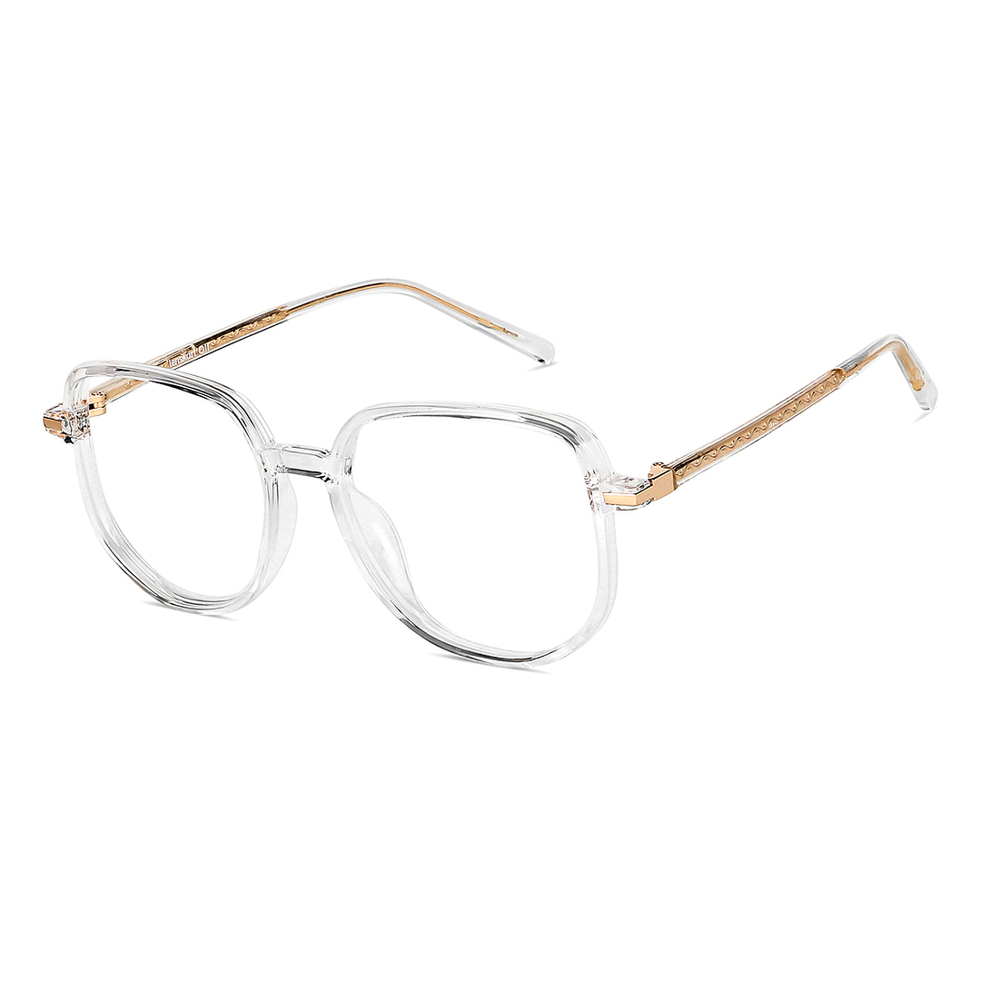 Lenskart Air Online Crystal Transparent Full Rim Round left side
