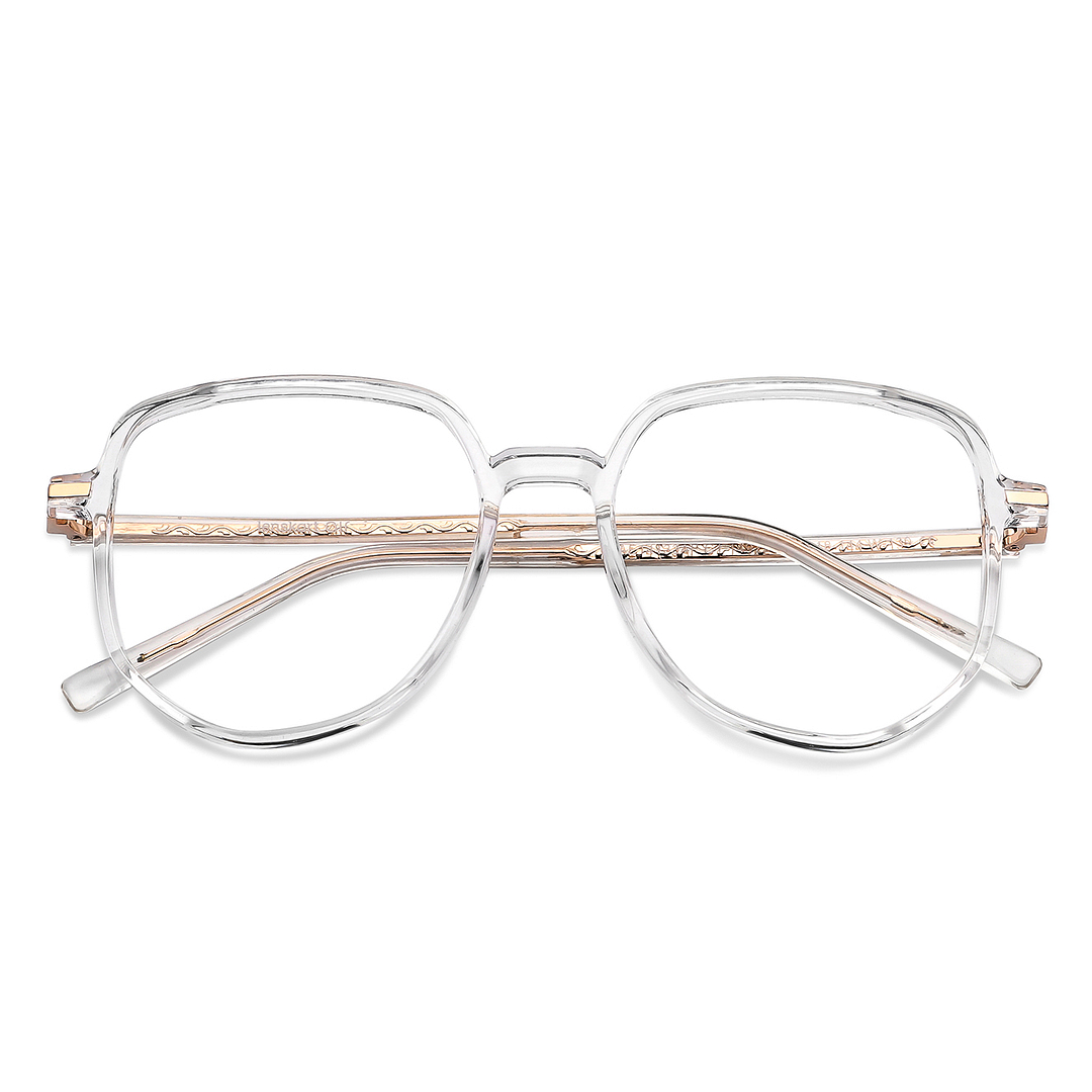 Lenskart Air Online Crystal Transparent Full Rim Round left side