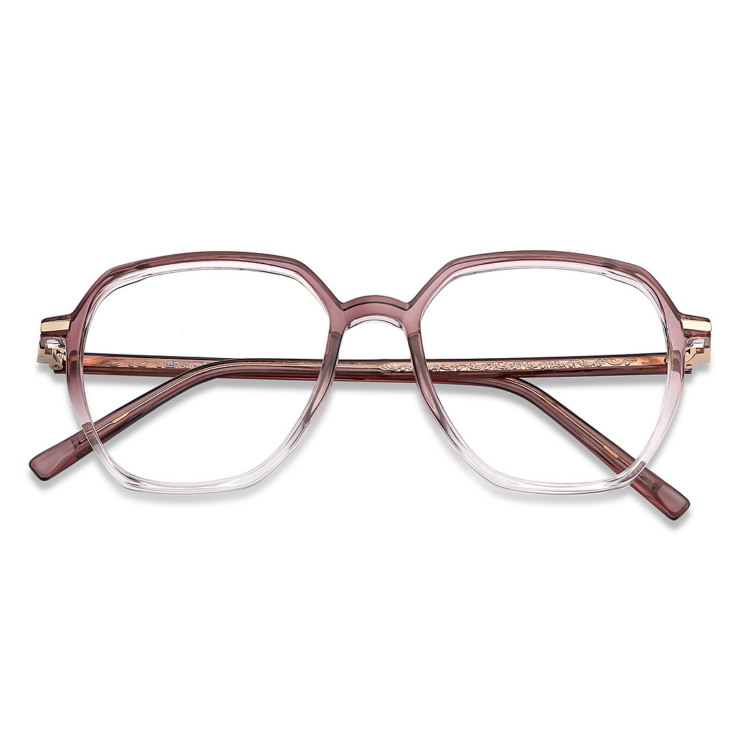 Lenskart Air Online Pink Transparent Full Rim Geometric left side