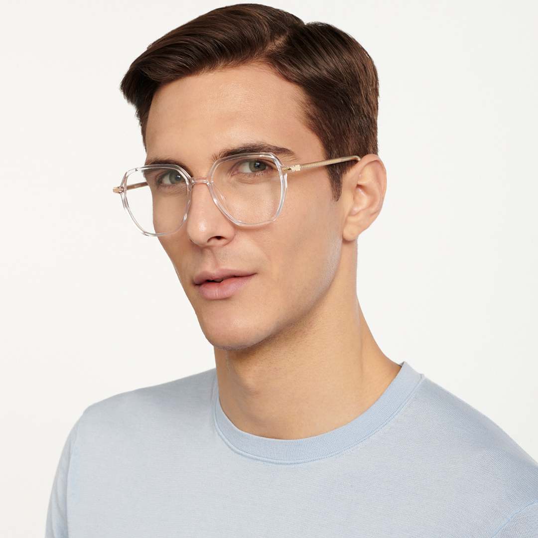 Lenskart Air Online Crystal Transparent Full Rim Geometric right side