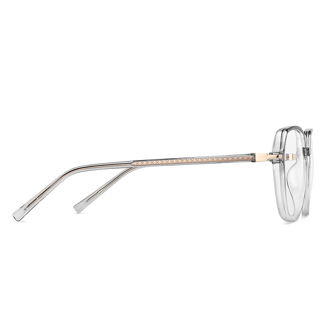 Lenskart Air Online Gray Transparent Full Rim Geometric left side