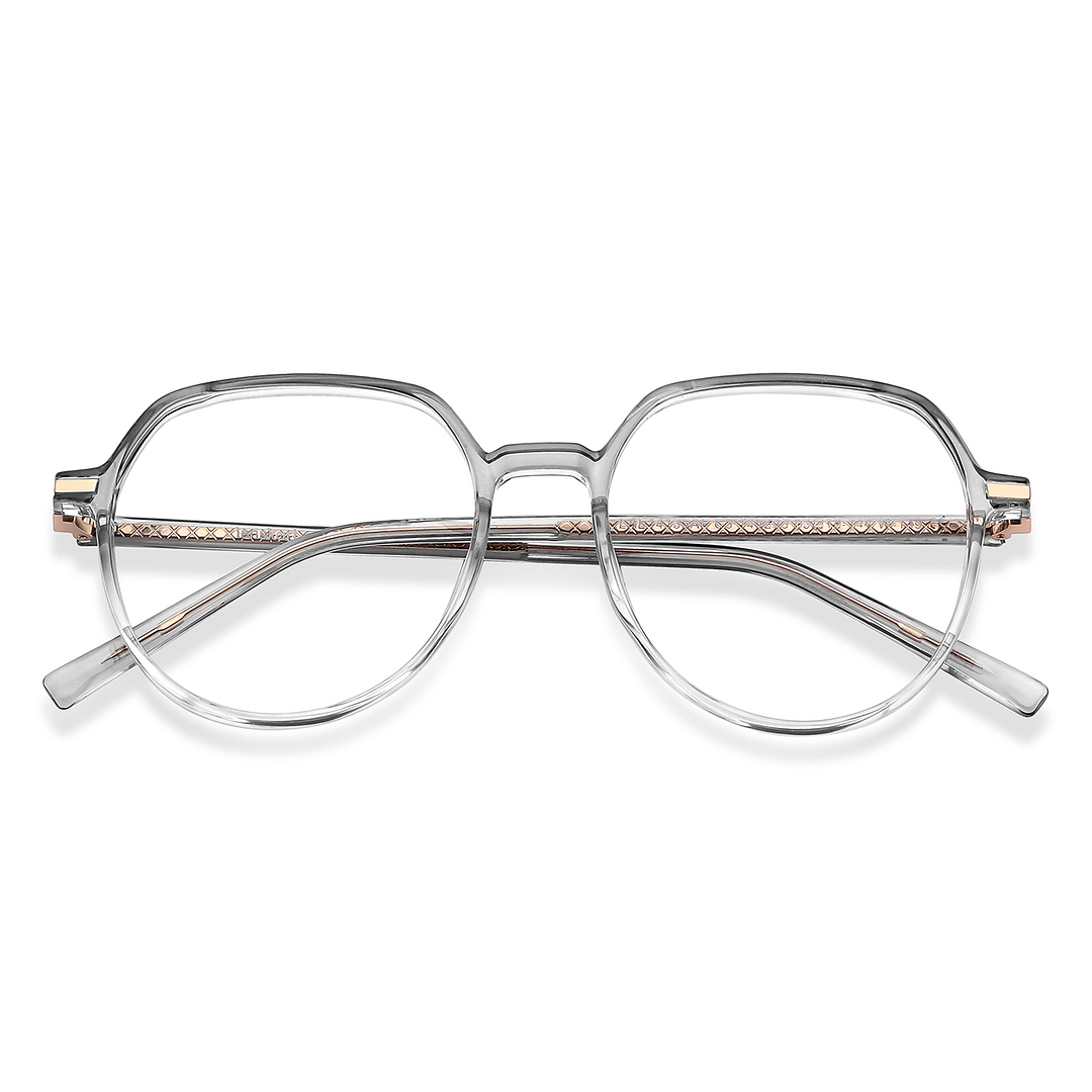 Lenskart Air Online Gray Transparent Full Rim Geometric left side