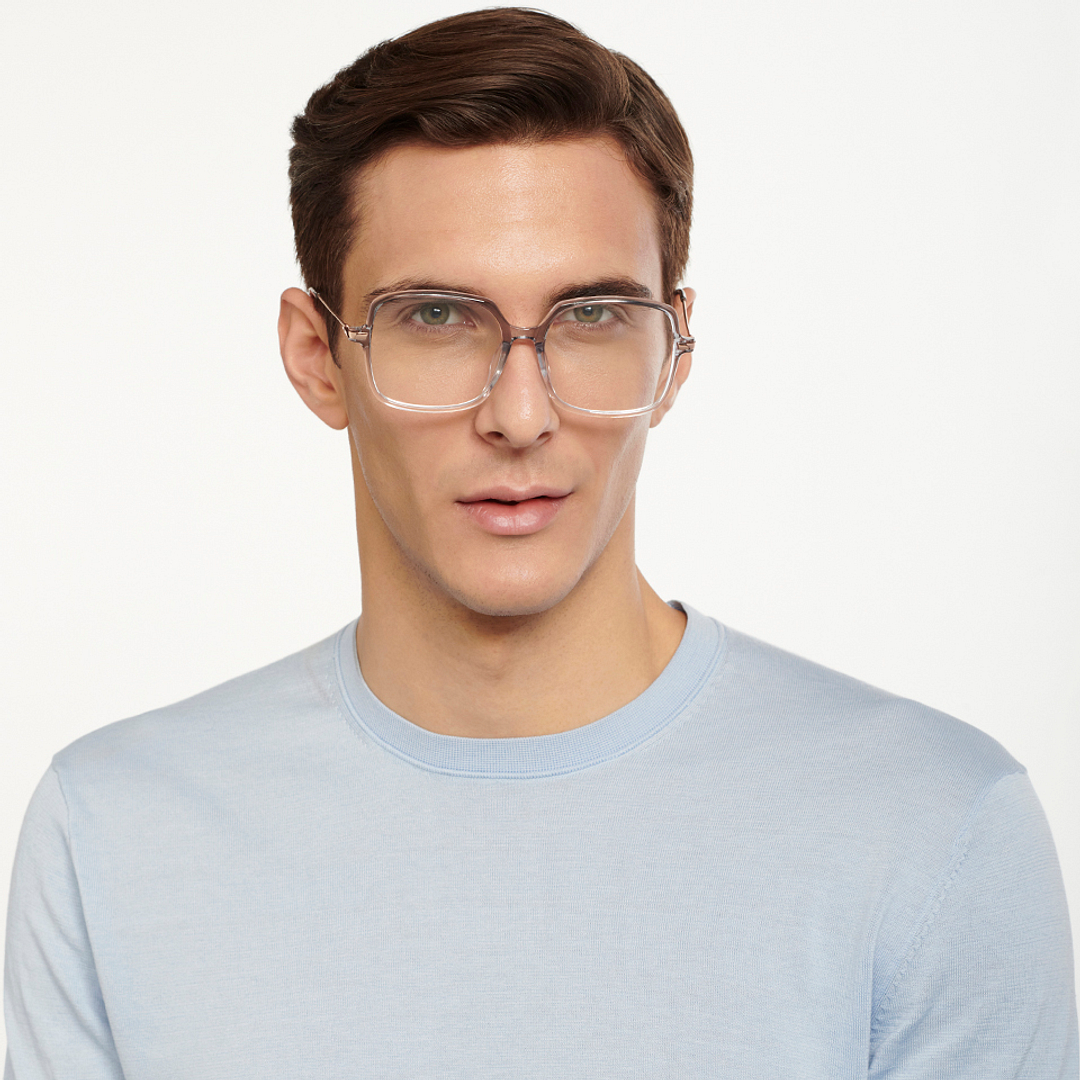 Lenskart Air Online Gray Transparent Full Rim Square left side