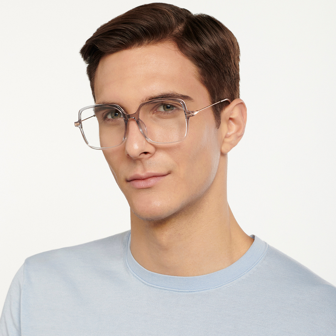 Lenskart Air Online Gray Transparent Full Rim Square right side