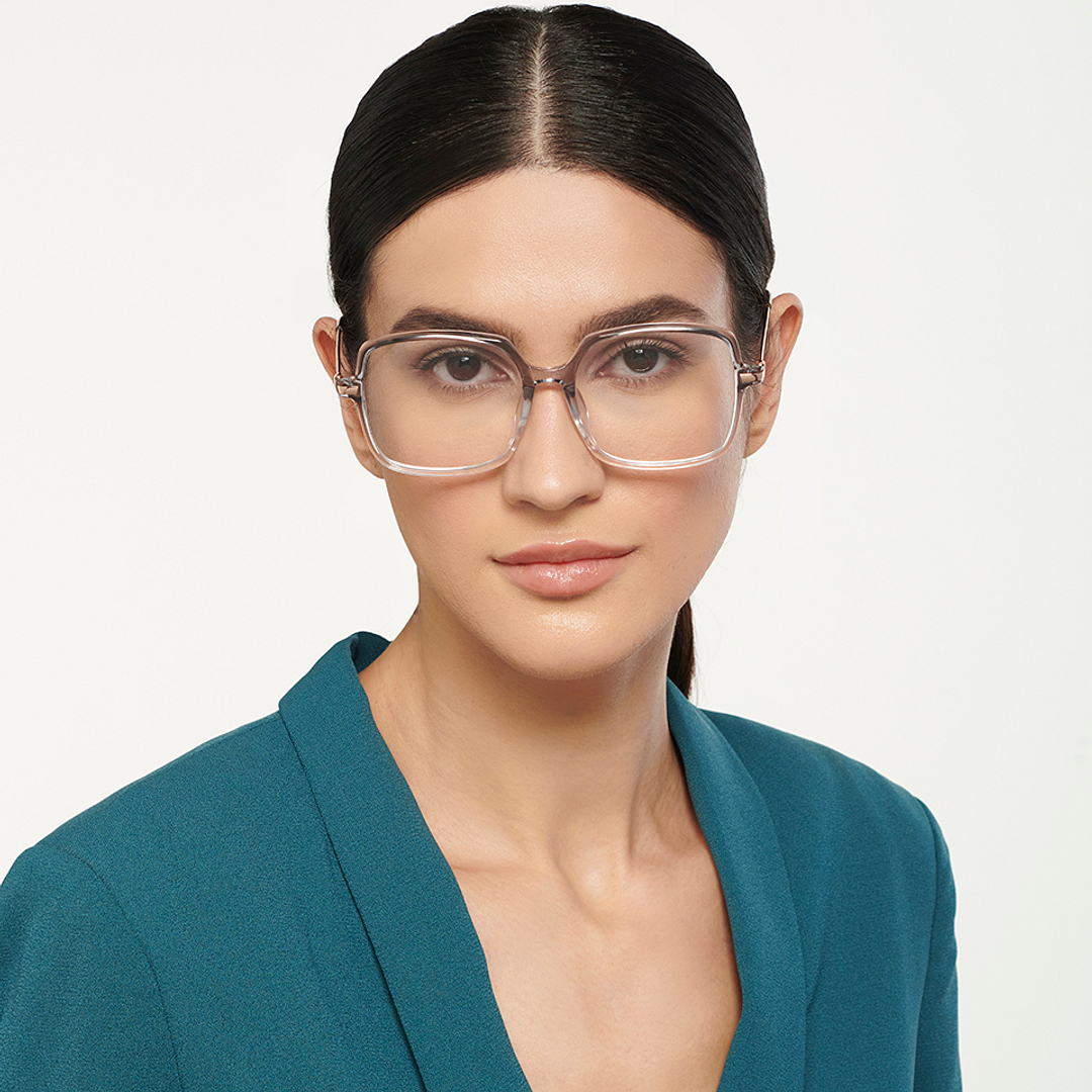 Lenskart Air Online Gray Transparent Full Rim Square right side