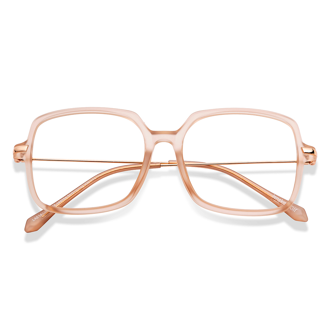 Lenskart Air Online Brown Transparent Full Rim Square left side