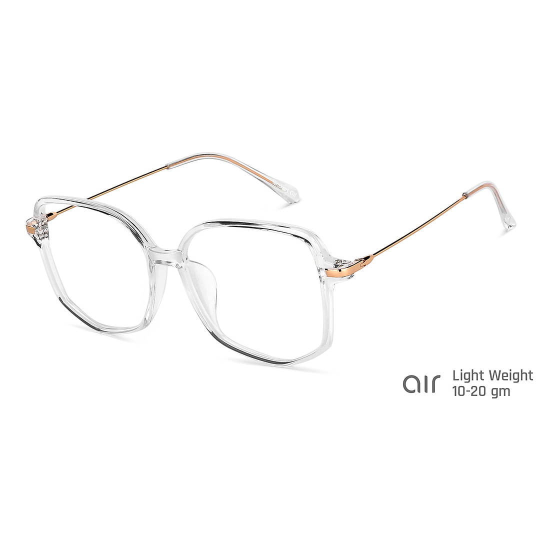 Lenskart Air Online Crystal Transparent Full Rim Geometric left side