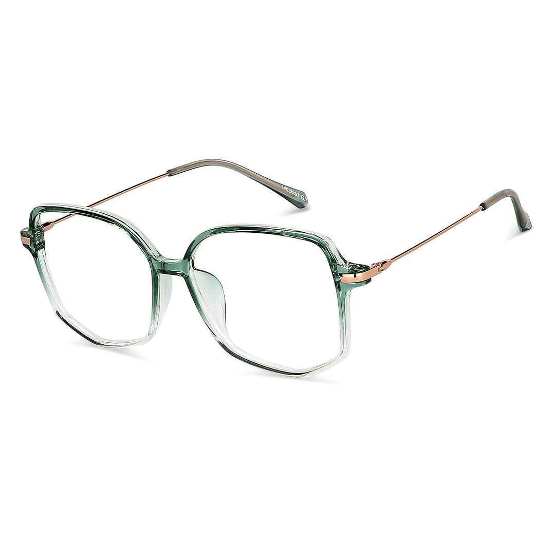 Lenskart Air Online Green Transparent Full Rim Geometric right side