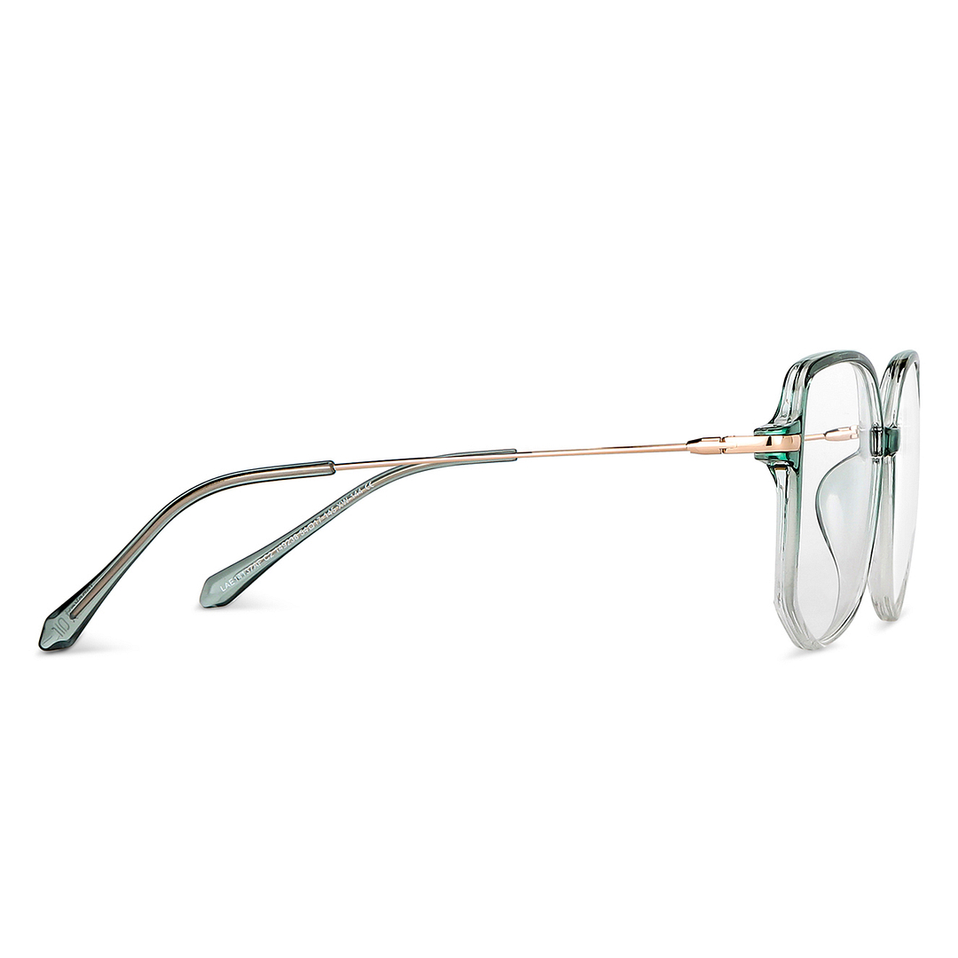 Lenskart Air Online Green Transparent Full Rim Geometric left side