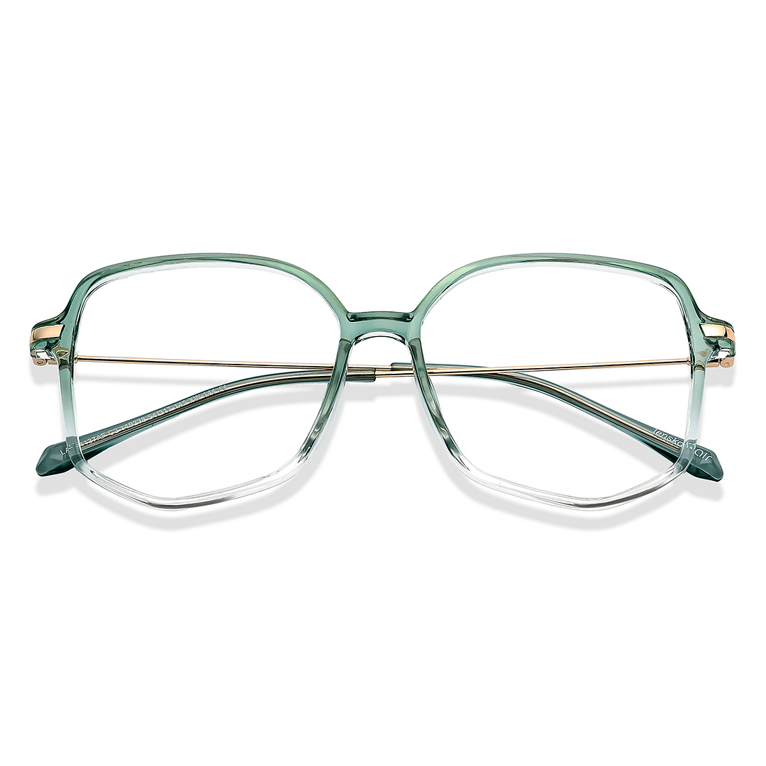 Lenskart Air Online Green Transparent Full Rim Geometric left side