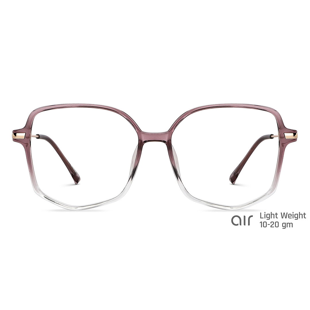 Lenskart Air Online Purple Transparent Full Rim Geometric right side