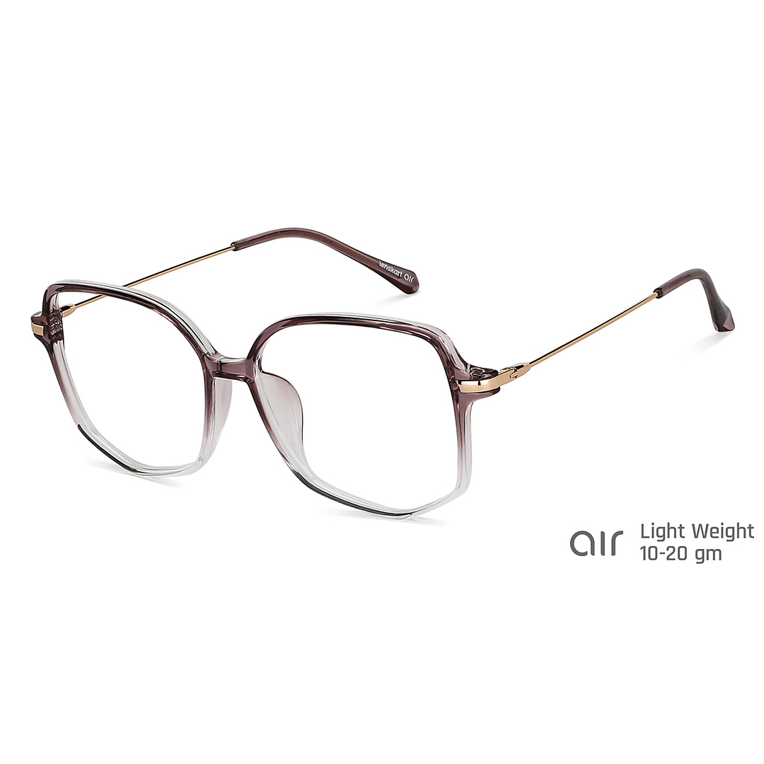 Lenskart Air Online Purple Transparent Full Rim Geometric left side