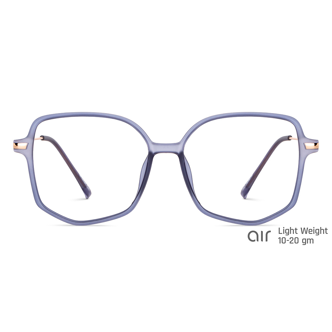 Lenskart Air Online Purple Transparent Full Rim Geometric left side