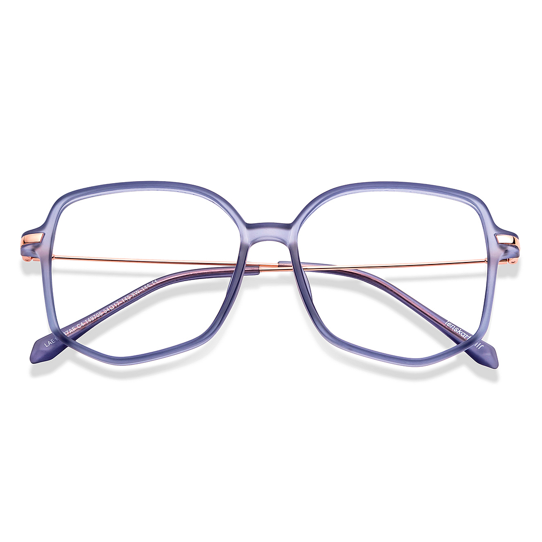Lenskart Air Online Purple Transparent Full Rim Geometric left side