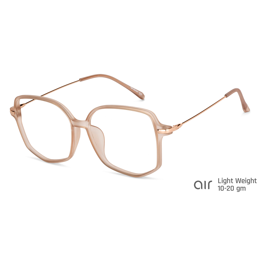 Lenskart Air Online Brown Transparent Full Rim Geometric left side
