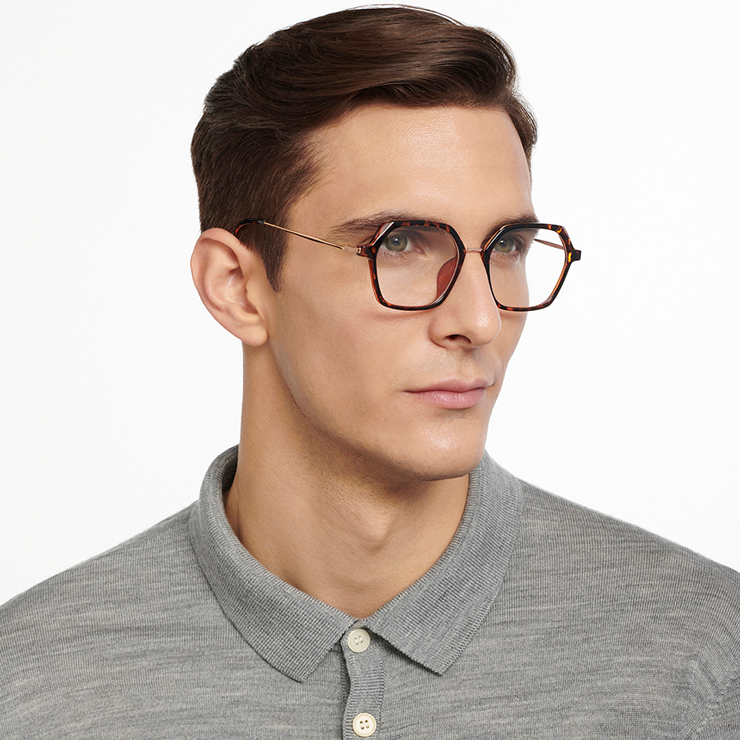 Lenskart Air Online Gold Full Rim Geometric right side