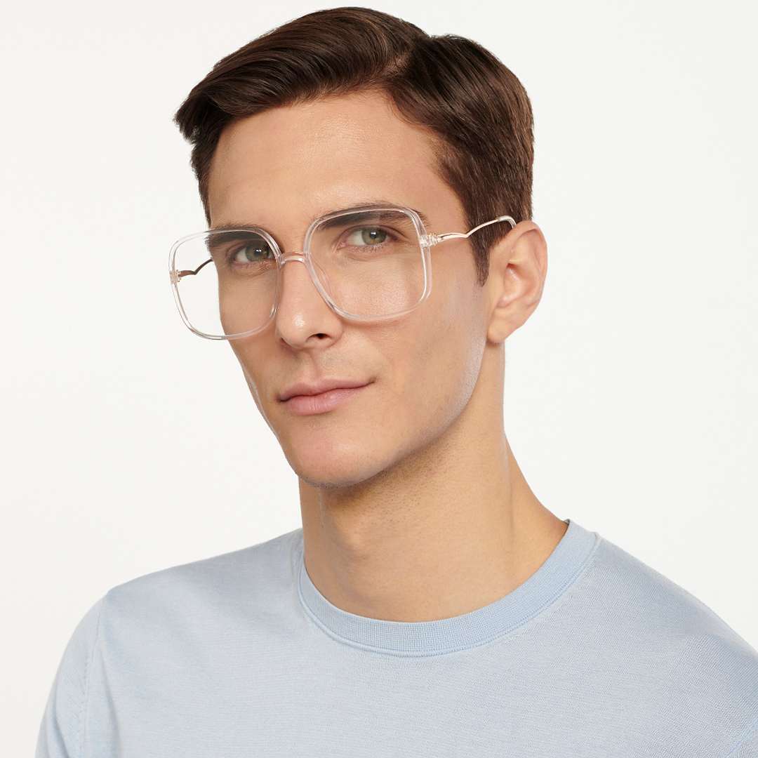 Lenskart Air Online Crystal Transparent Full Rim Square right side