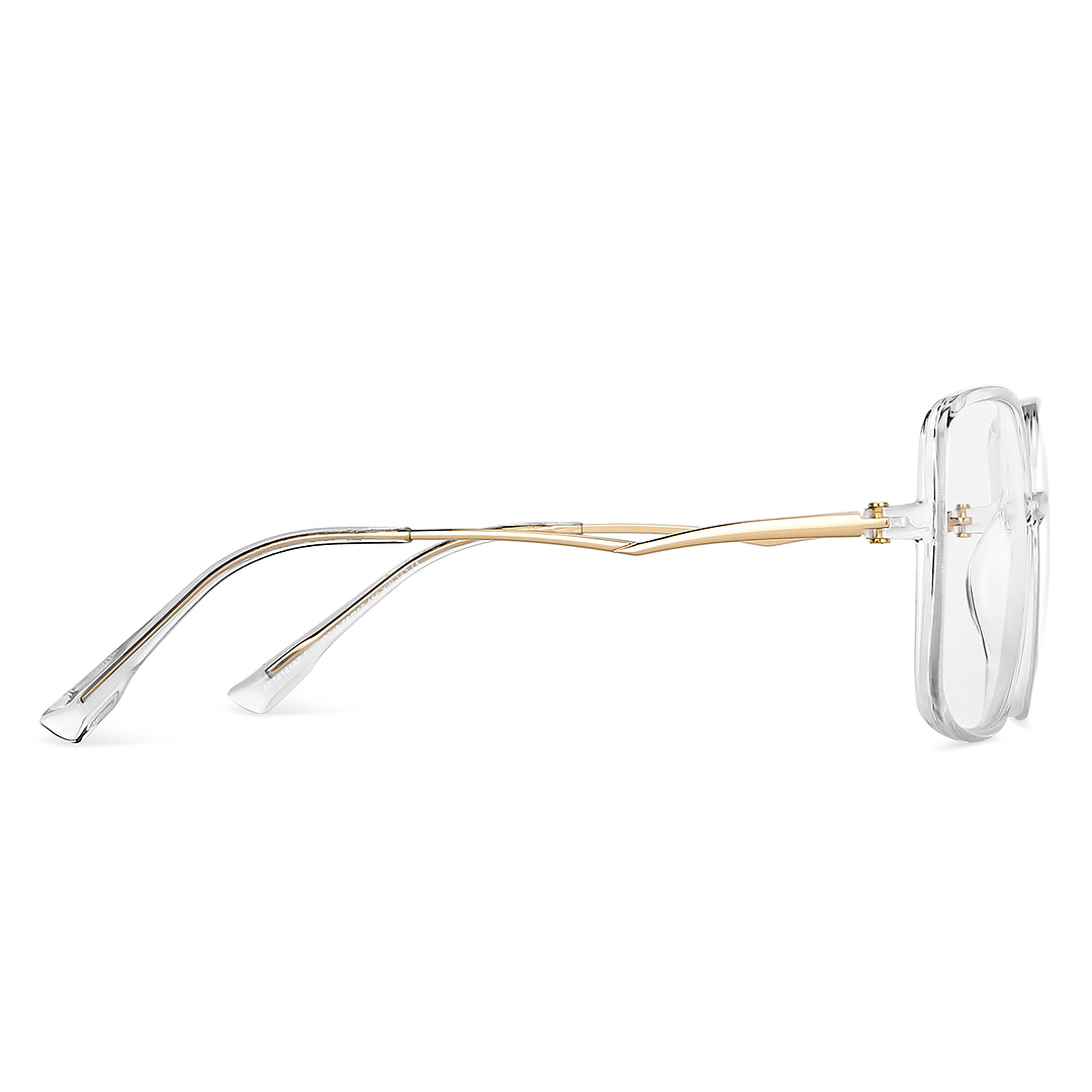 Lenskart Air Online Crystal Transparent Full Rim Square left side