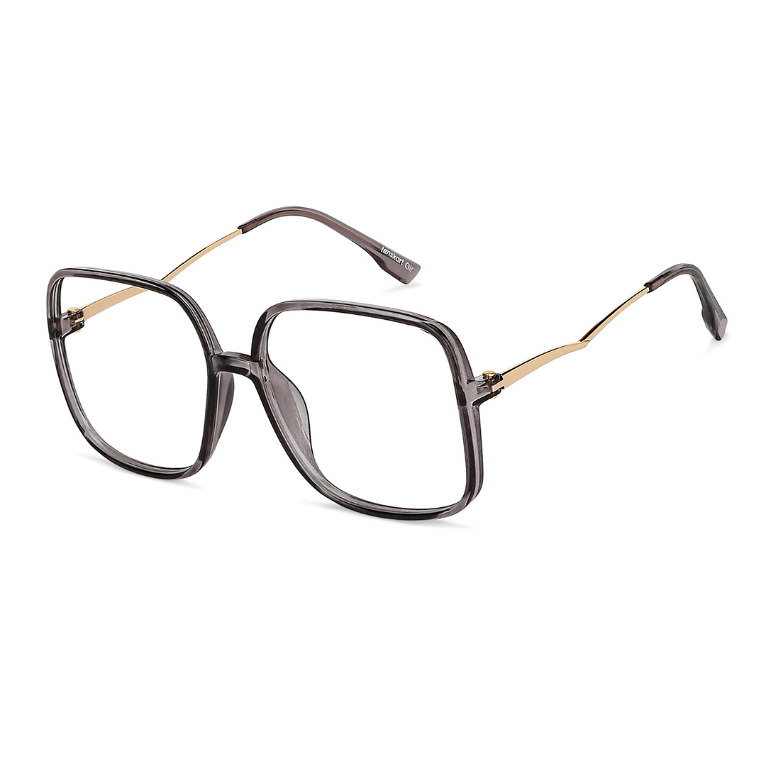 Lenskart Air Online Gray Transparent Full Rim Square left side
