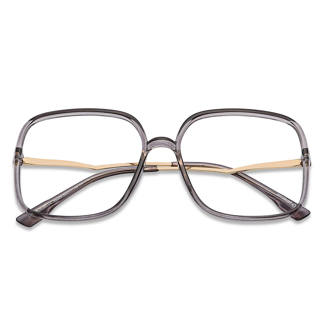 Lenskart Air Online Gray Transparent Full Rim Square left side