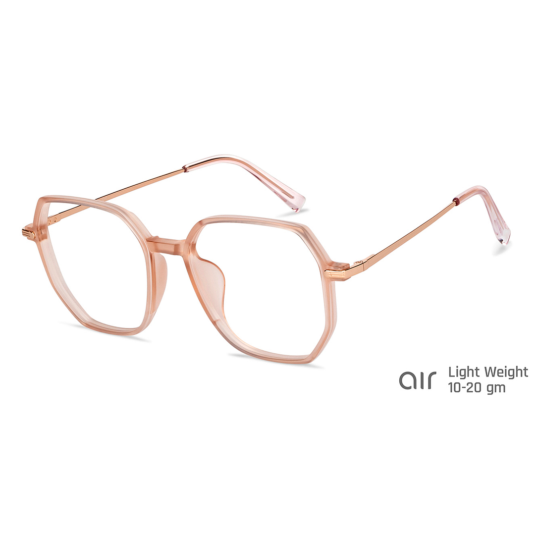 Lenskart Air Online Pink Transparent Full Rim Geometric left side