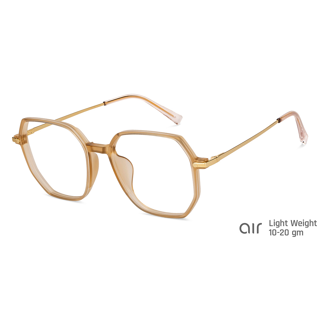 Lenskart Air Online Brown Transparent Full Rim Geometric left side