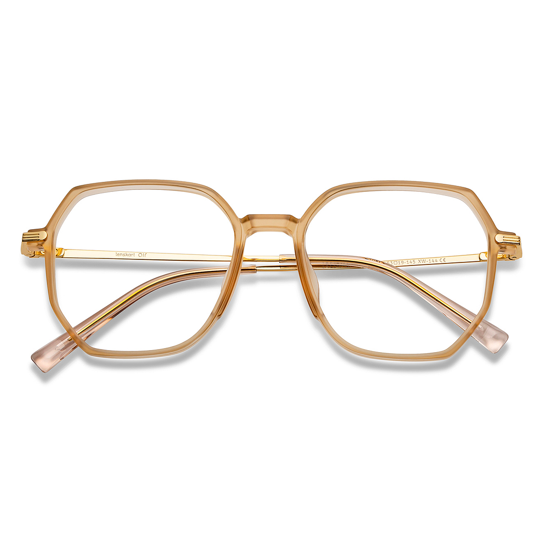 Lenskart Air Online Brown Transparent Full Rim Geometric left side