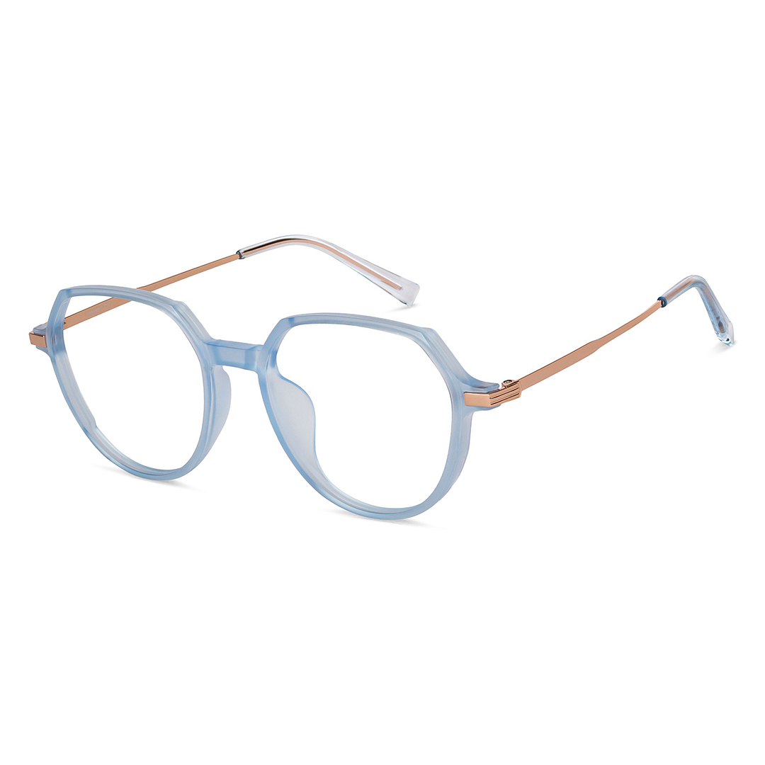 Lenskart Air Online Blue Transparent Full Rim Round right side