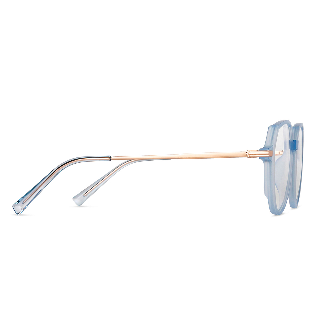 Lenskart Air Online Blue Transparent Full Rim Round left side