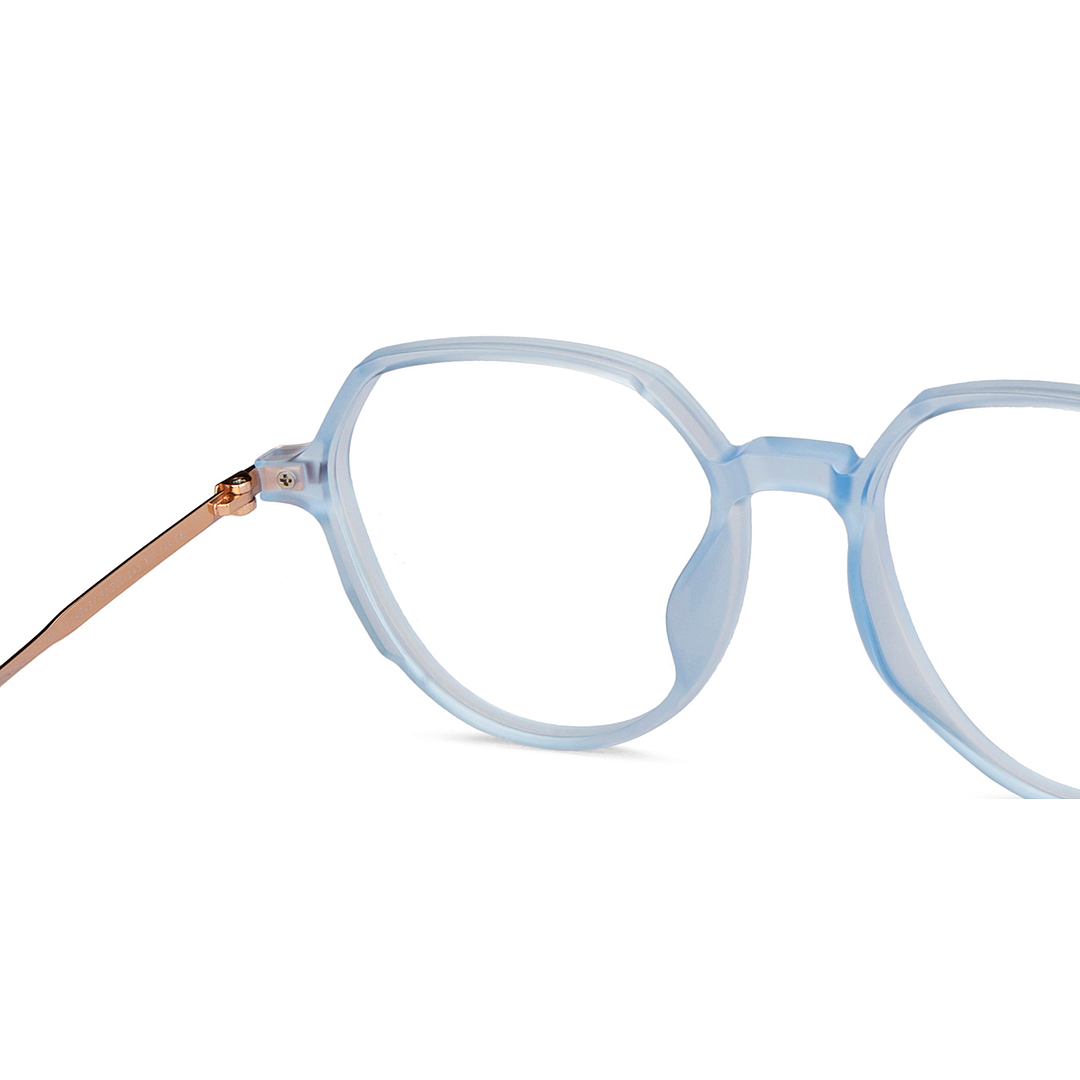 Lenskart Air Online Blue Transparent Full Rim Round right side