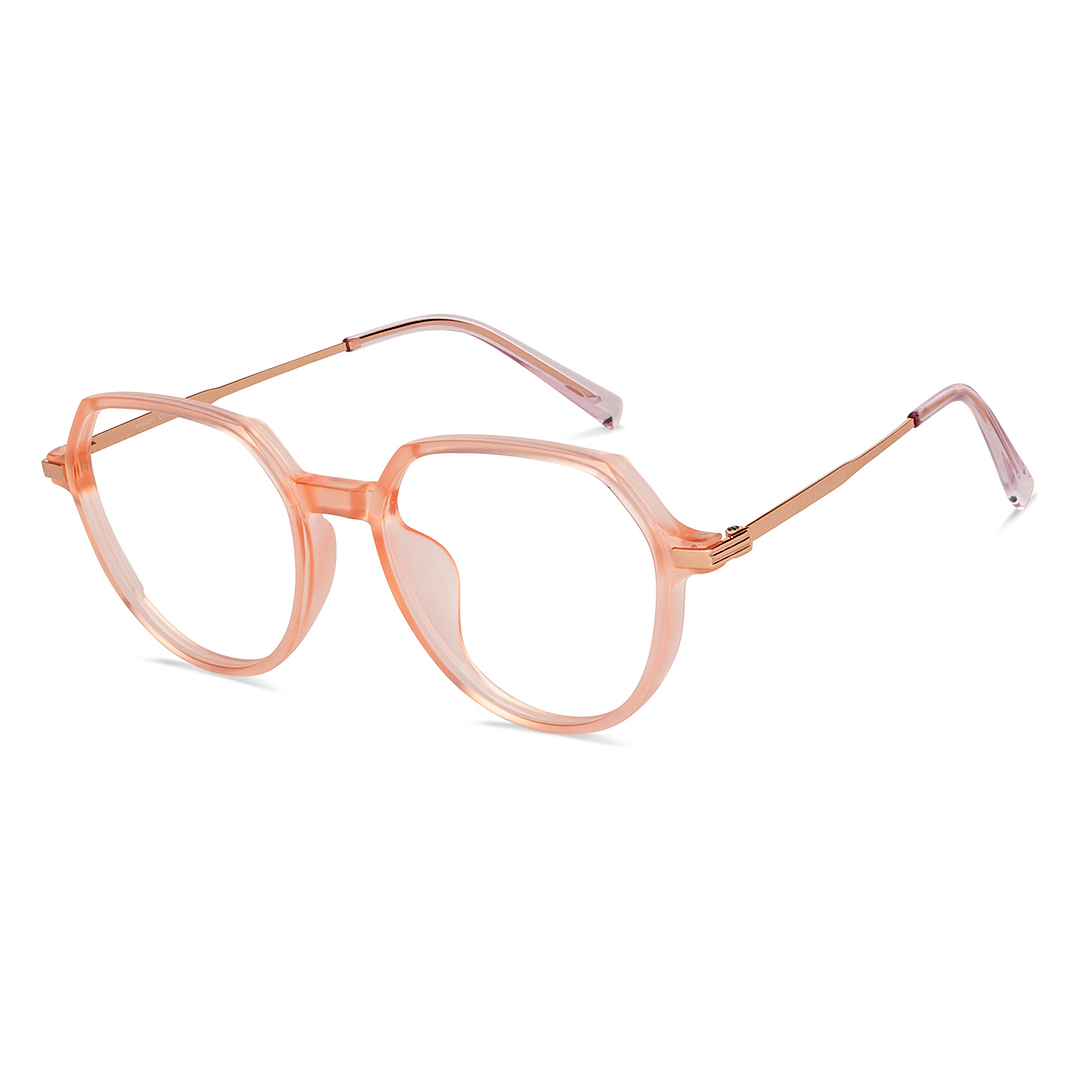 Lenskart Air Online Pink Transparent Full Rim Round right side