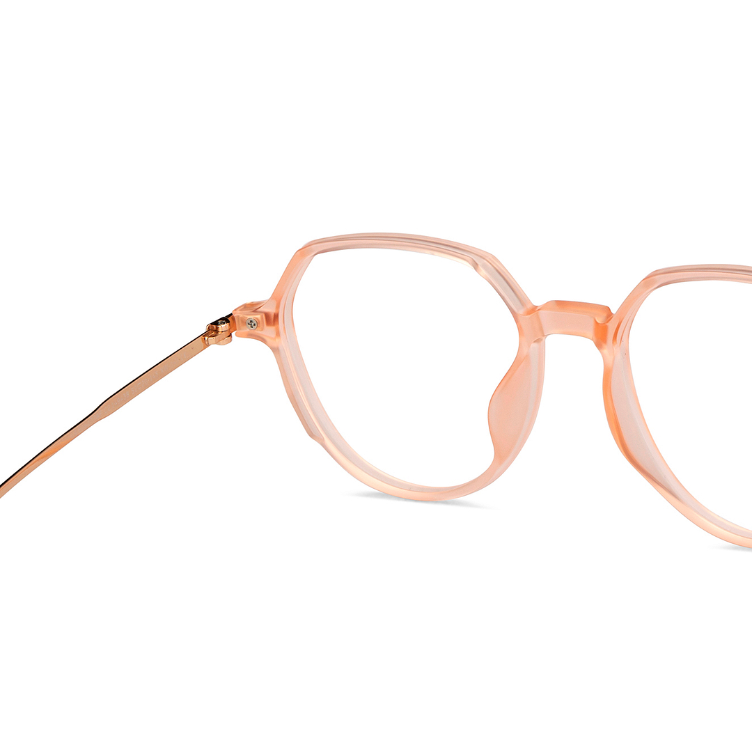 Lenskart Air Online Pink Transparent Full Rim Round right side