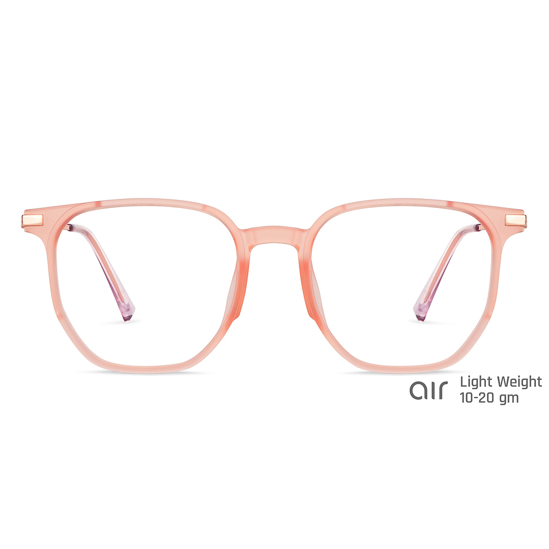 Lenskart Air Online Pink Transparent Full Rim Geometric right side