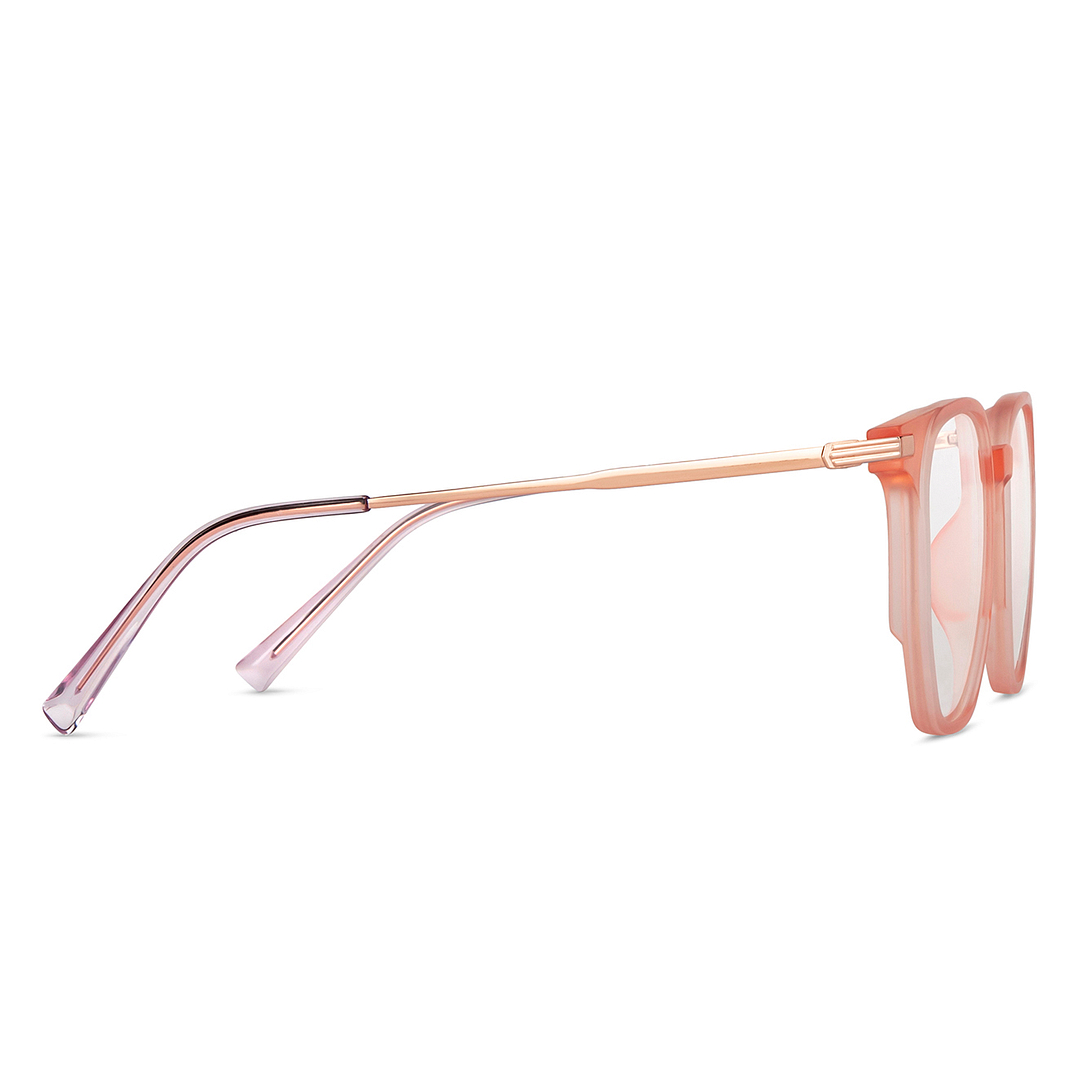 Lenskart Air Online Pink Transparent Full Rim Geometric left side
