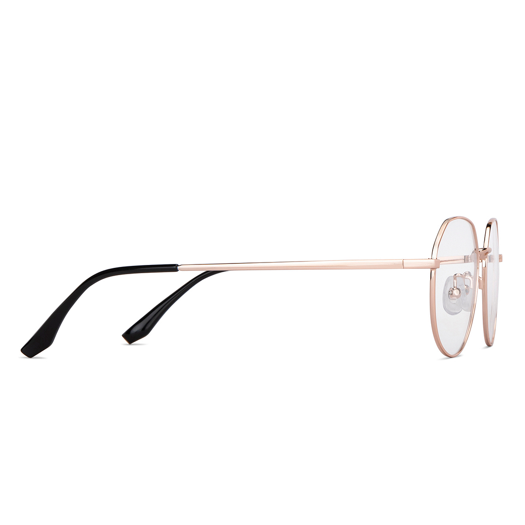 Lenskart Air Online Gold Full Rim Round left side