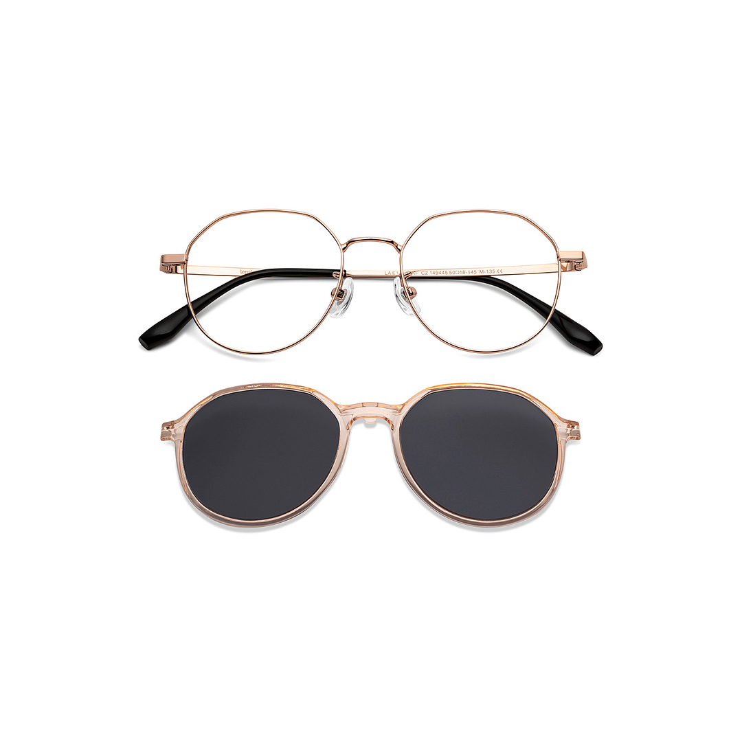 Lenskart Air Online Gold Full Rim Round right side