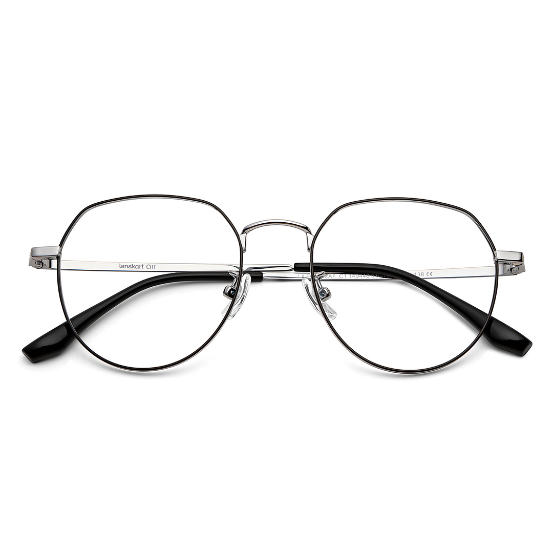 Lenskart Air Online Dark Gunmetal Full Rim Round left side