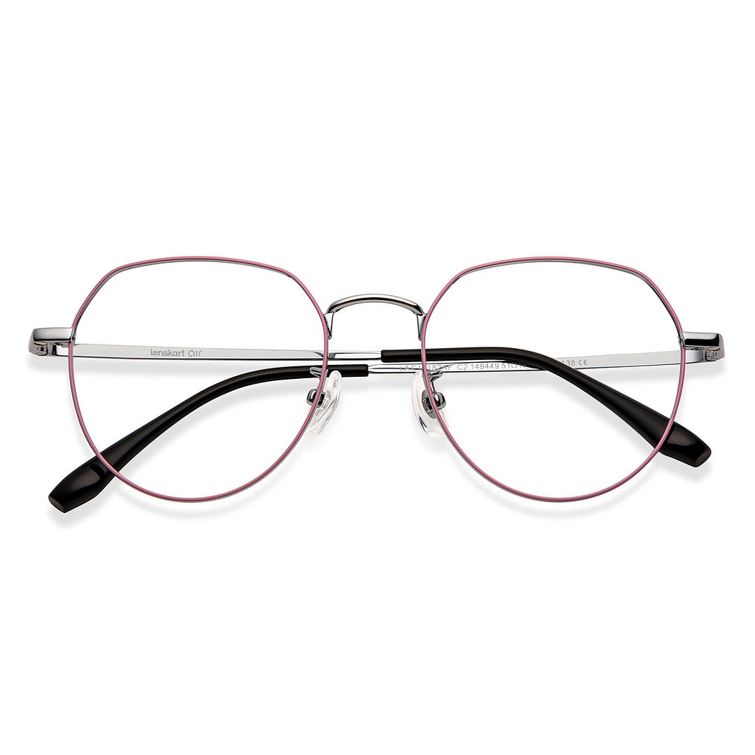 Lenskart Air Online Silver Full Rim Round left side