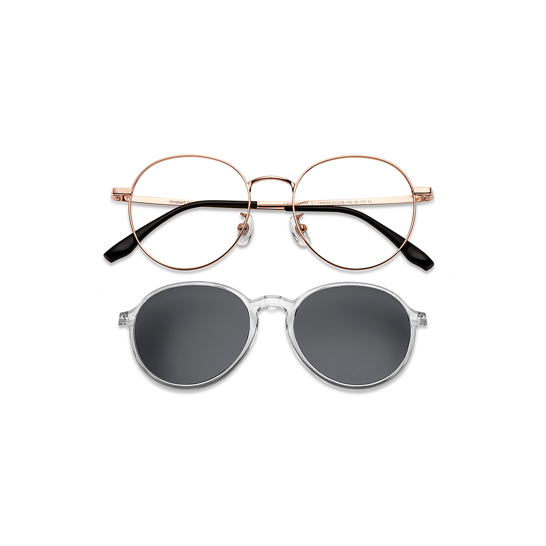 Lenskart Air Online Gold Full Rim Round right side