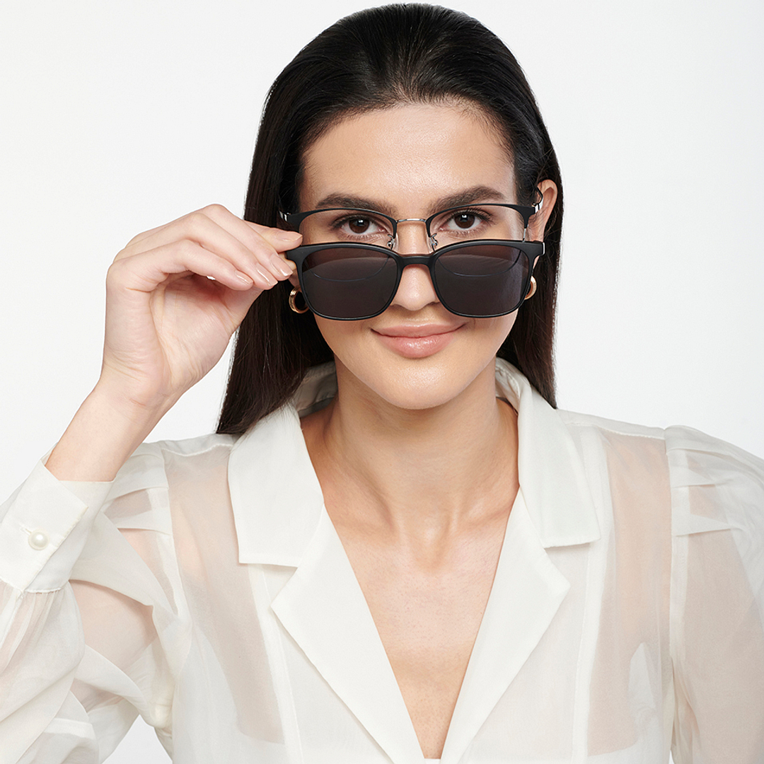 Lenskart Air Online Dark Gunmetal Full Rim Square right side