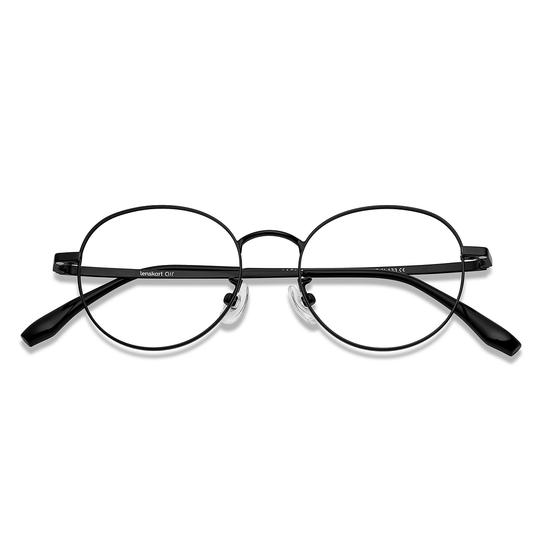 Lenskart Air Online Black Full Rim Round left side
