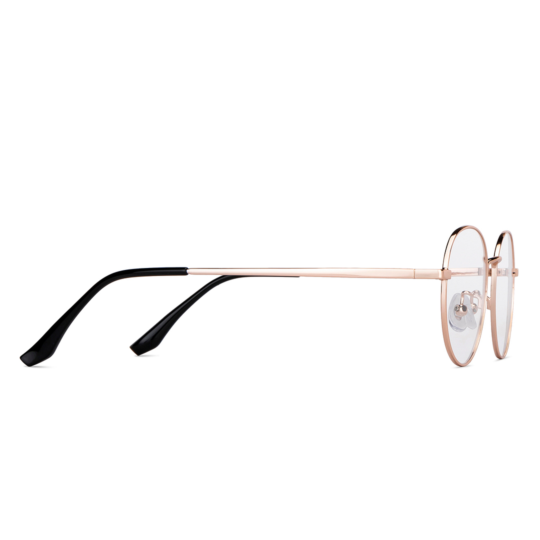 Lenskart Air Online Gold Full Rim Round left side