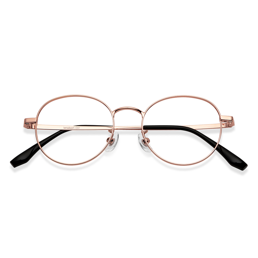 Lenskart Air Online Gold Full Rim Round left side