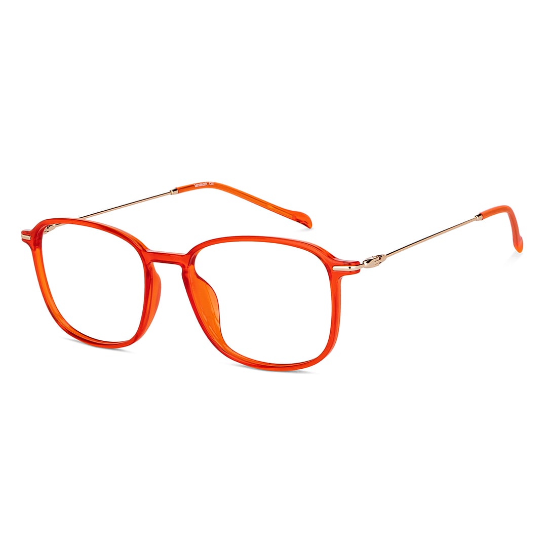 Lenskart Air Online Orange Transparent Full Rim Square left side