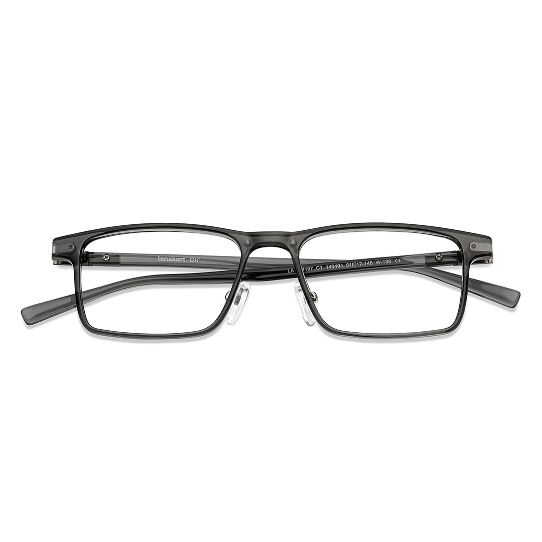 Lenskart Air Online Gray Transparent Full Rim Rectangle left side
